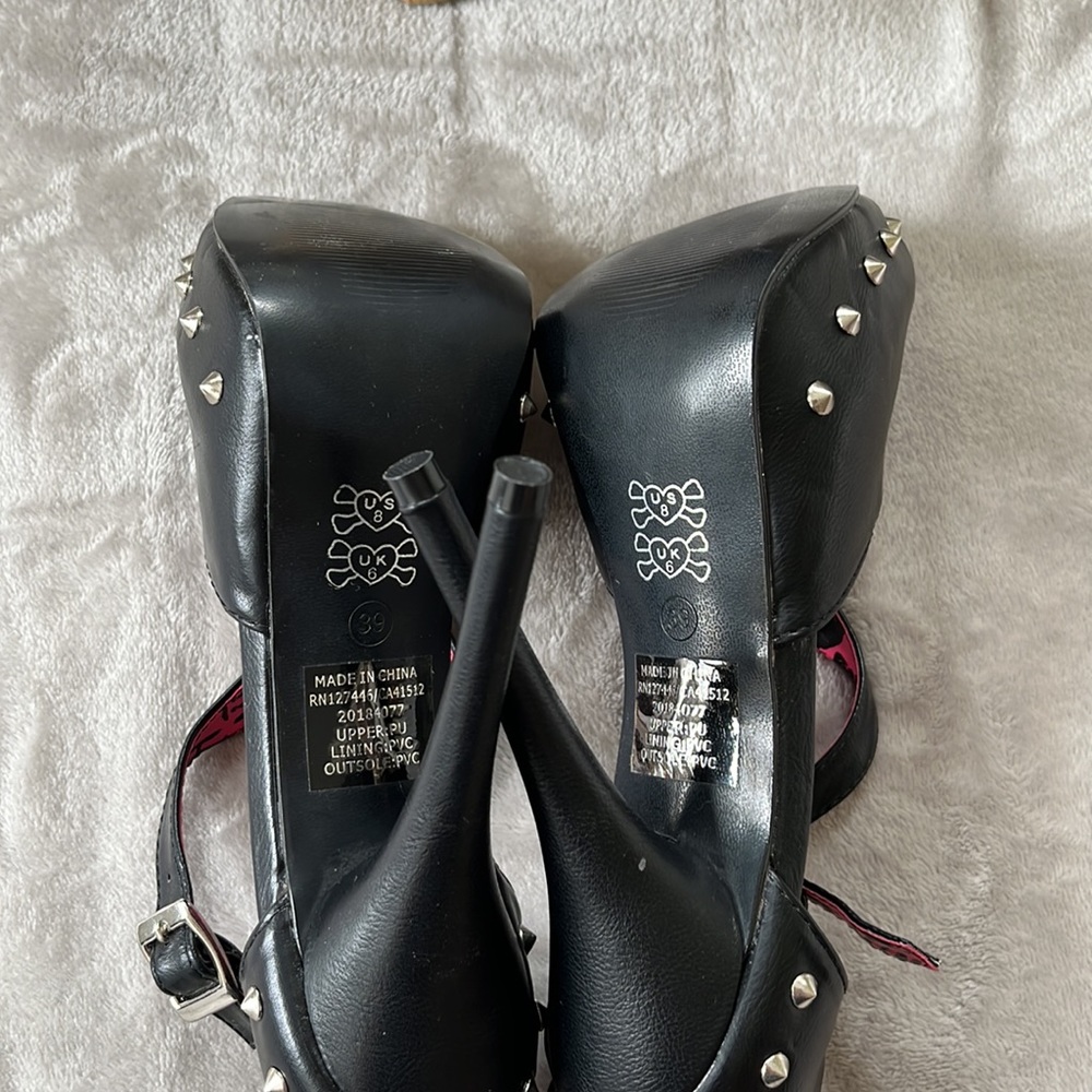 Abbey Dawn Avril Lavigne studded heels 8US women - Picture 5 of 9